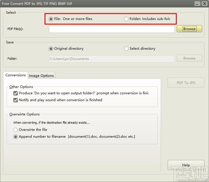 Free Convert PDF to JPG TIF PNG BMP GIF下载,PDF转图片转换器